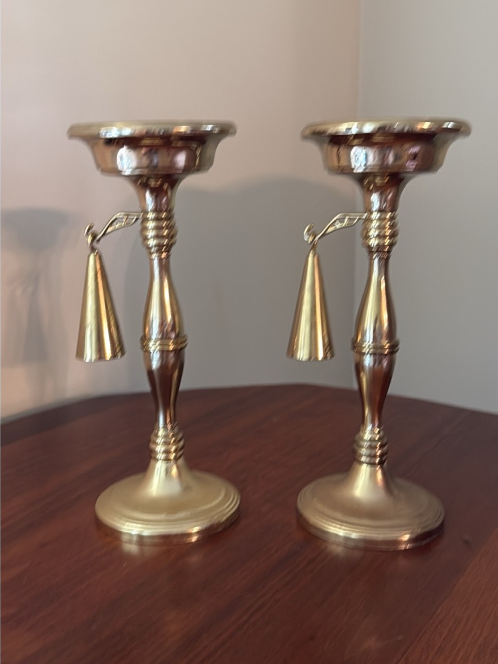 Godinger Brass Candle Sticks with snuffers
